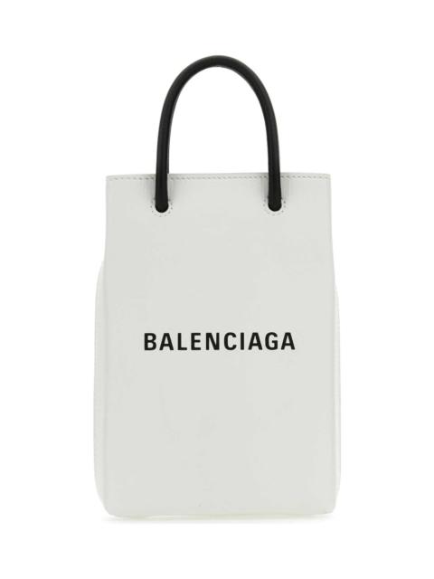 BALENCIAGA White Leather Phone Case