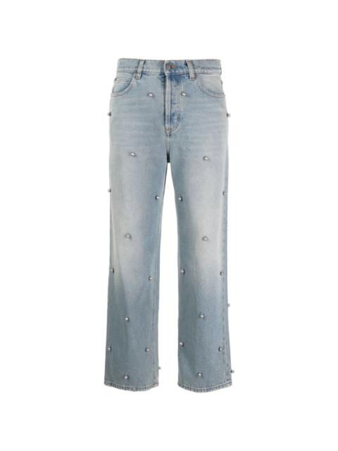 Ports 1961 bell-emgellished indigo-wash jeans