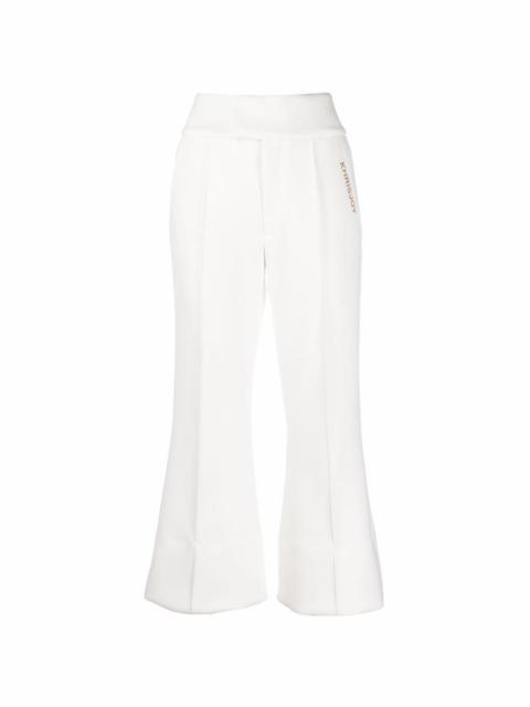 cropped kick-flare trousers
