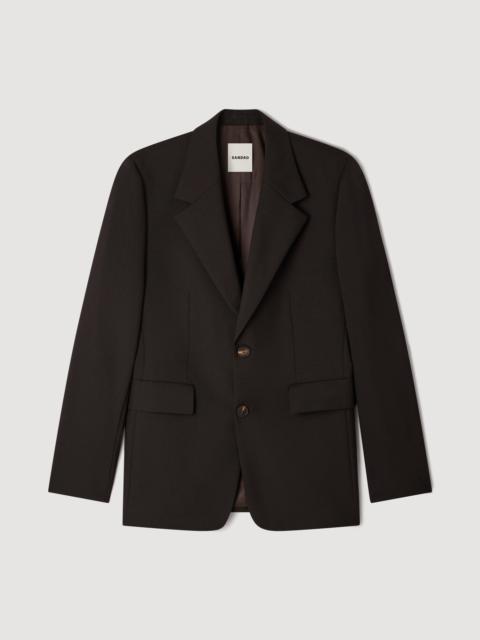 Sandro VIRGIN WOOL SUIT JACKET