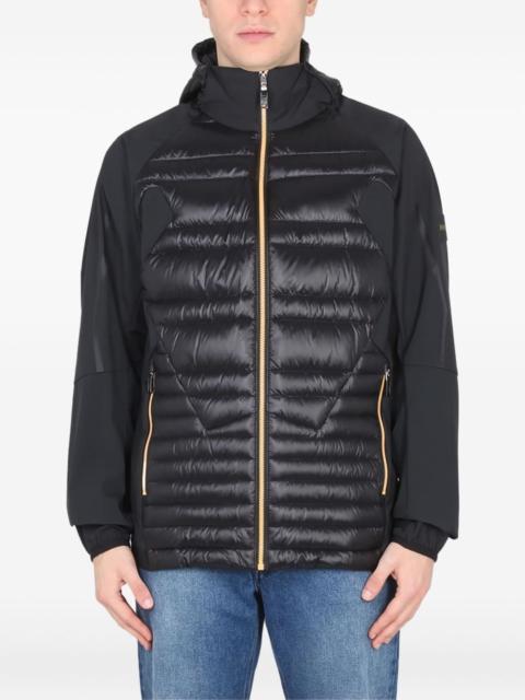 hooded quilted down jacket