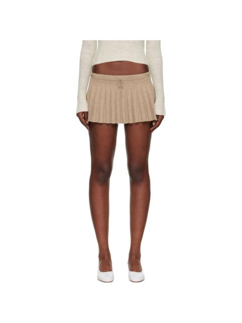 GUIZIO Taupe Vivienne Miniskirt