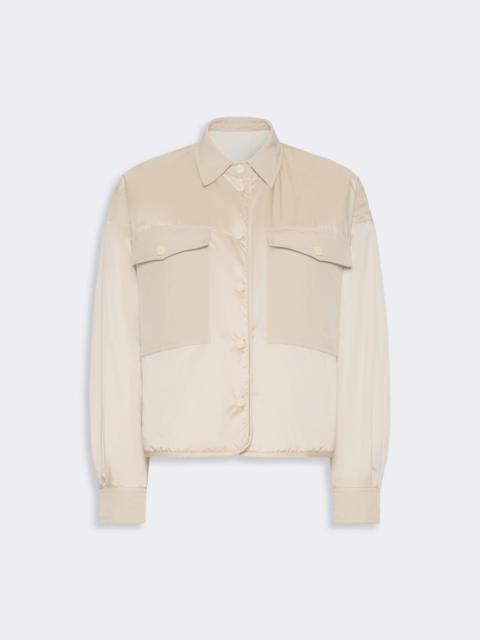 WEEKEND Max Mara SUGHERO Reversible water-repellent canvas padded jacket - SAND