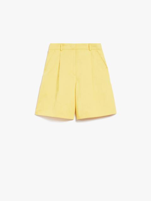 Max Mara ECUBA Cotton and linen Bermuda shorts