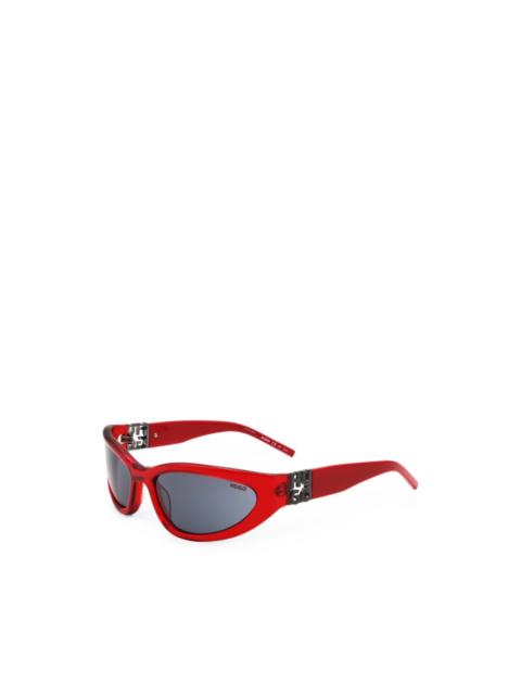 BOSS red-acetate optical frames with 3D monogram