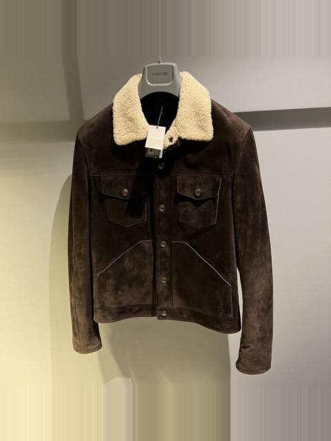 TOM FORD Tom Ford Suede Shearling Collar Jacket