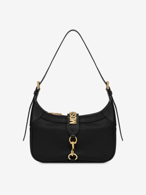 Moschino LETTERING LOGO NYLON HOBO BAG