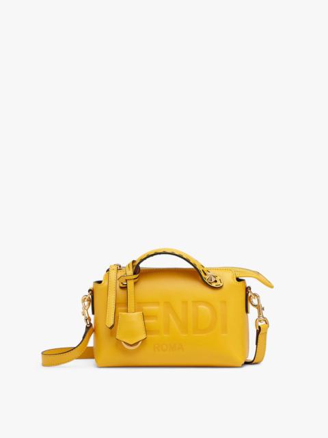 FENDI Yellow leather small Boston bag