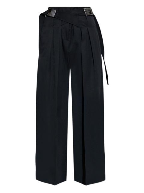 THE ATTICO buckle pleated trousers