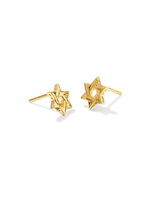 KENDRA SCOTT Star of David 18k Gold Vermeil Stud Earrings