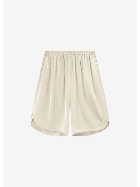 The Frankie Shop Nelis Silk Bermuda Shorts - Champagne