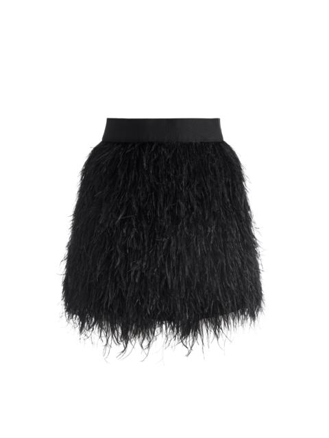Alice + Olivia CINA FEATHER SKIRT