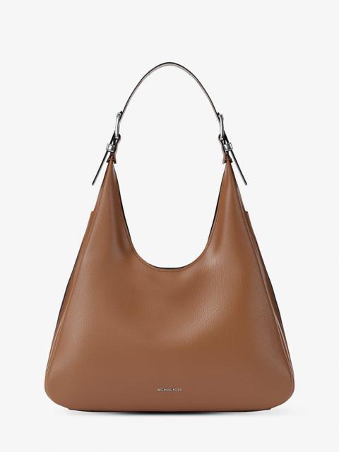 MICHAEL KORS Nolita Large Pebbled Leather Hobo Shoulder Bag