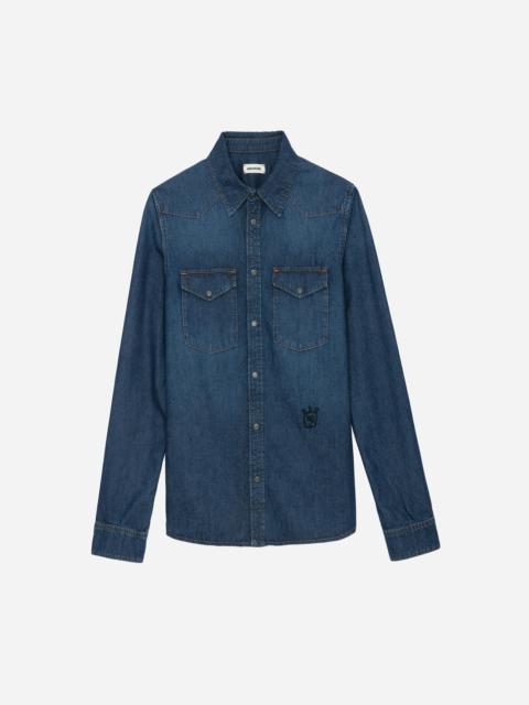 Zadig & Voltaire Stan Skull Denim Shirt