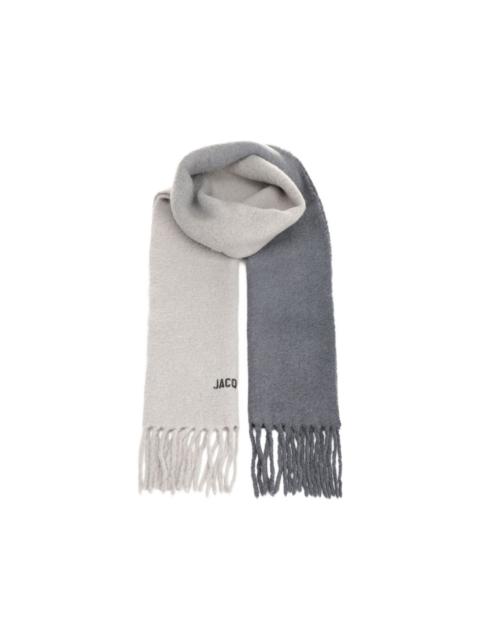 JACQUEMUS The Moisson logo-embroidered fringed scarf