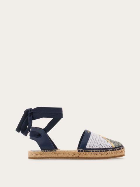 FERRAGAMO Raffia espadrilles