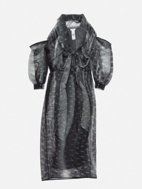 Acne Studios Layered dress with bow - Grey