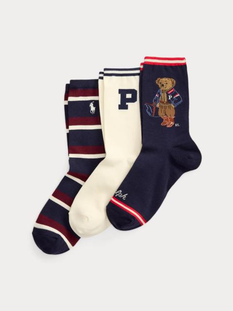 Polo Ralph Lauren Polo Bear Striped Sock 3-Pack
