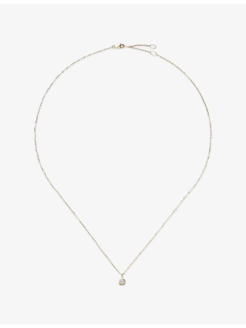 MISSOMA Fine June Birthstone 14ct Yellow Gold And Rainbow Moonstone Pendant Necklace