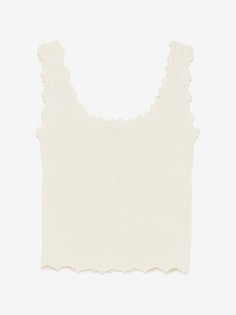 LOW CLASSIC lace-edge sleeveless knitted top