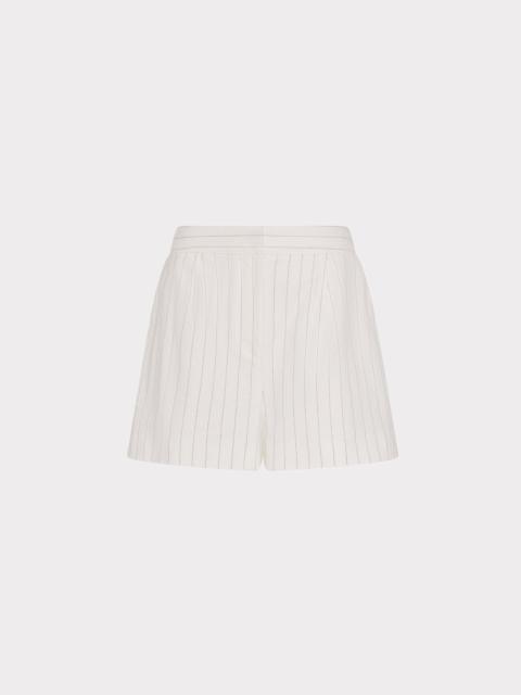 MILLY Maor Linen Pinstripe Shorts