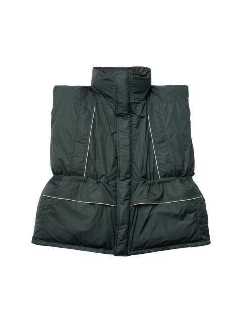 logo-print puffer vest
