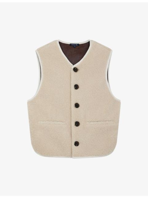 soeur Fusil teddy-textured faux-fur gilet