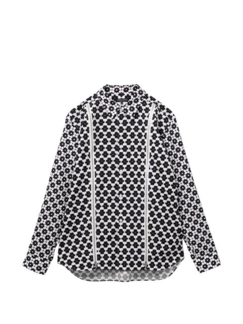 Comme des Garçons Homme Plus monogram pattern zip details shirt