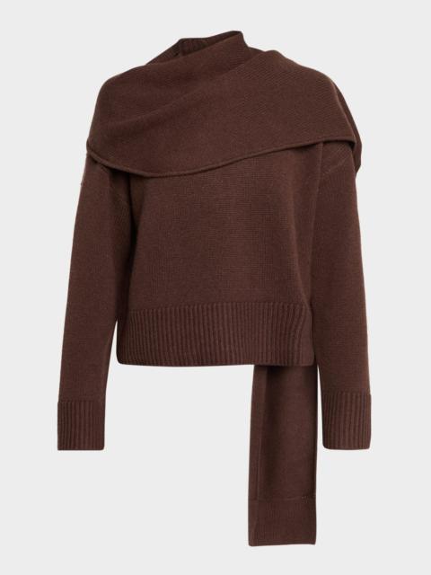SIMKHAI Elson Cashmere-Blend Scarf Sweater