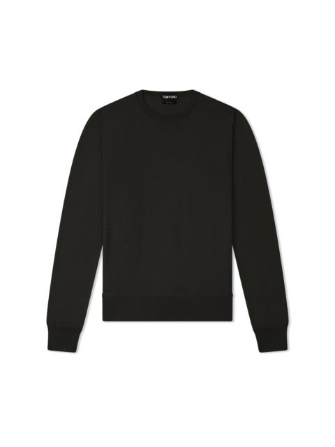 FINE GAUGE CASHMERE SILK CREW NECK