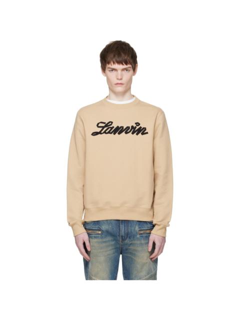 Lanvin Tan 'Lanvin Ribbon' Sweatshirt