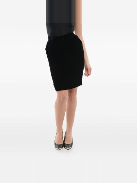 SAINT LAURENT velvet pencil skirt