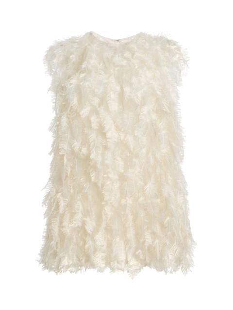 SIMKHAI Fei Feather-Embellished Top white