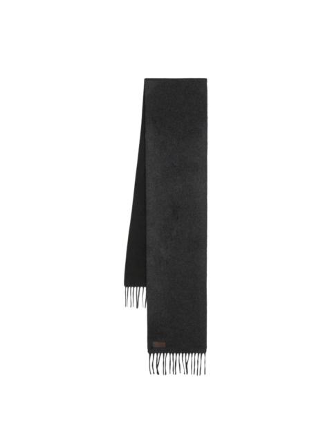 Canali fringed cashmere-silk blend scarf