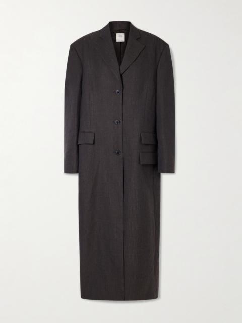 Calvin Klein Collection Brooke Oversized Striped Wool Coat