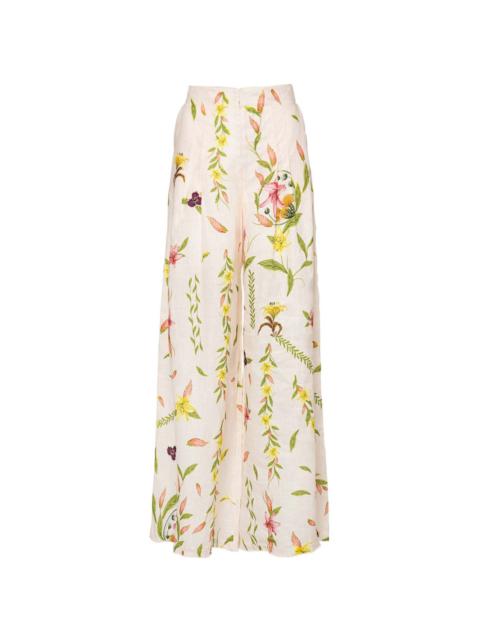 Agua by Agua Bendita PiÃ±on Marina linen trousers