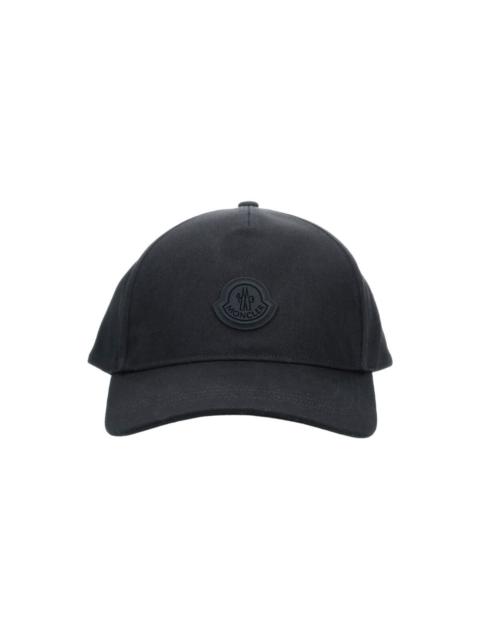 Moncler Moncler 091 Logo-Embroidered Cotton Baseball Cap — Black