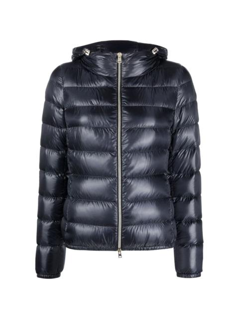 high-shine puffer jacket