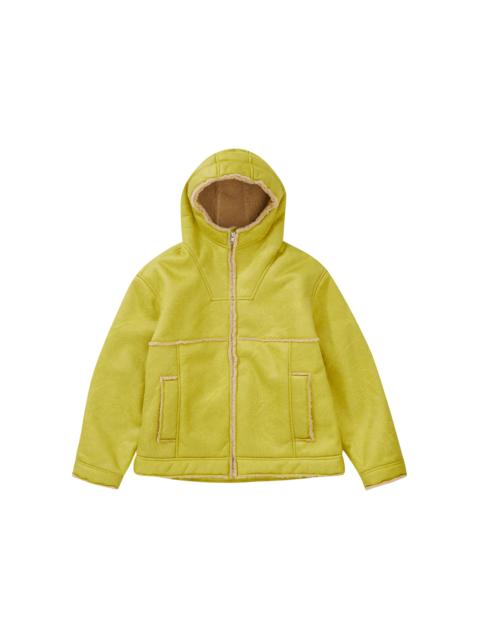 Supreme Supreme Faux Shearling Hooded Jacket (SS23) Citrus