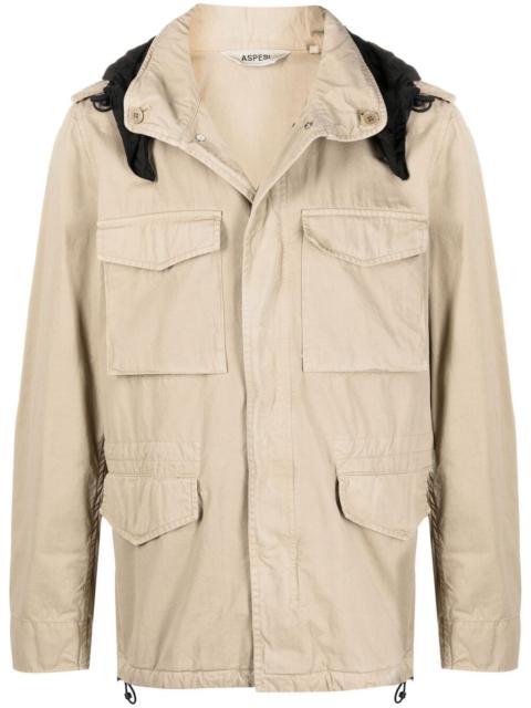 concealed hood military jacket