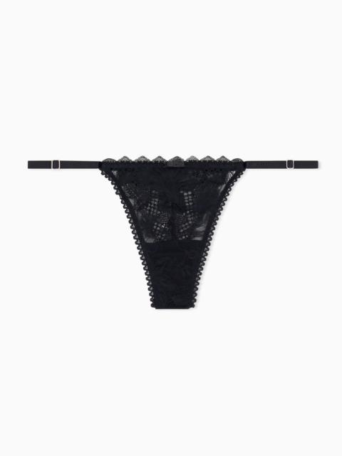 EMPORIO ARMANI ASV ETERNAL LACE RECYCLED-LACE THONG
