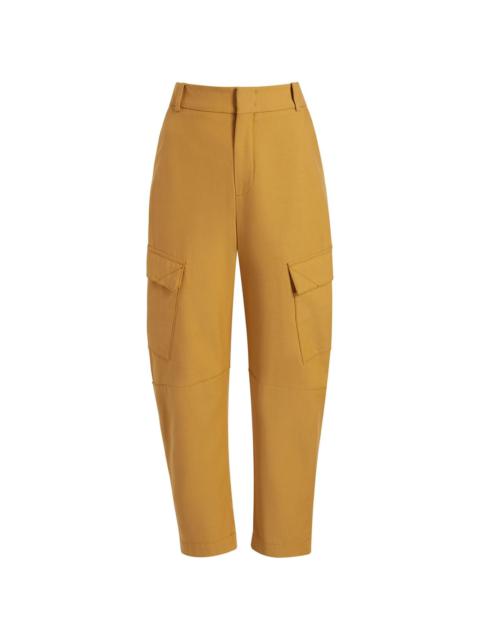 Curved cargo trousers