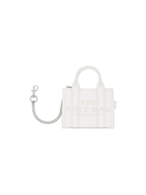 Silver & Off-White 'The Nano Tote Bag Charm' Keychain