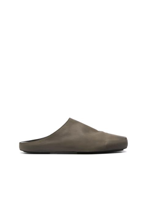 UMA WANG square-toe leather slippers