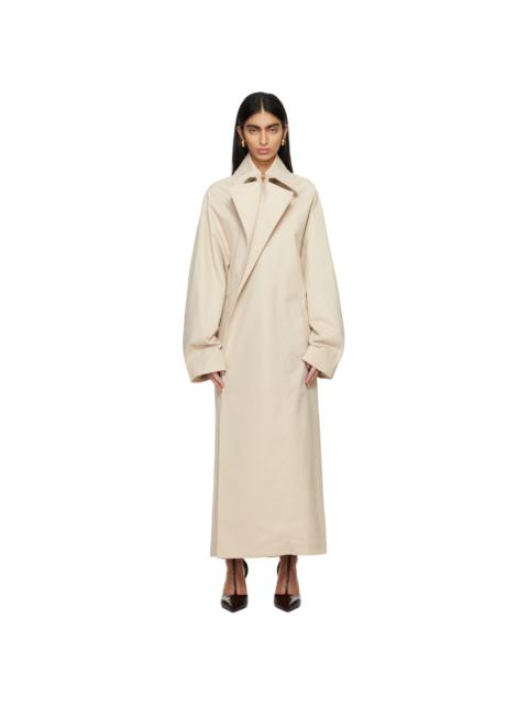 MARIE ADAM-LEENAERDT Beige Pinched Trench Coat
