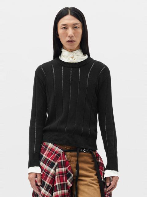 Ann Demeulemeester Rikki Brushed Rib Crew Neck Sweater