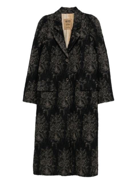 UMA WANG floral-motif single-breasted coat