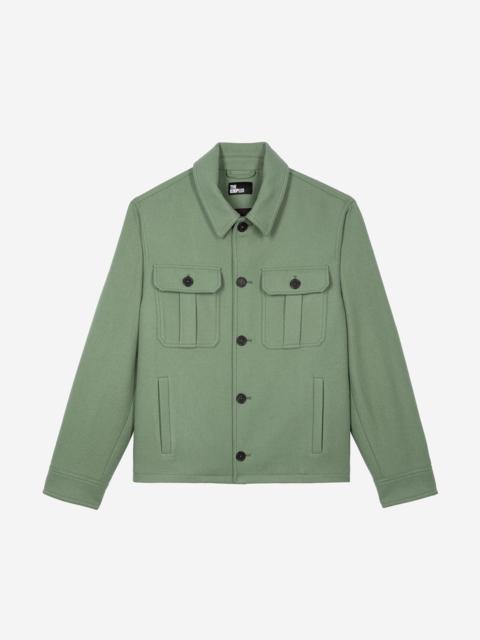 The Kooples ALMOND GREEN WOOL JACKET