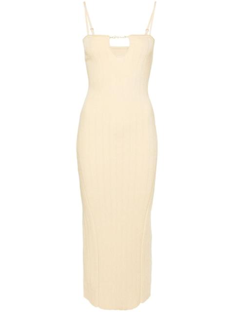 JACQUEMUS Sierra ribbed midi dress