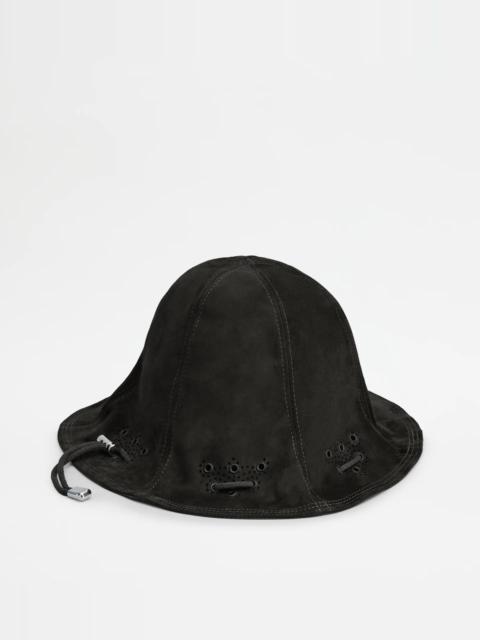 Tod's HAT IN SUEDE - BLACK